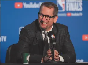  ?? CP FILE PHOTO ?? Toronto Raptors coach Nick Nurse smiles during a news conference in Oakland, Calif., in June.