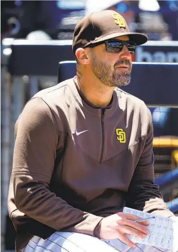  ?? K.C. ALFRED U-T ?? Padres interim manager Ryan Christenso­n has been Bob Melvin’s right-hand man for past five seasons.