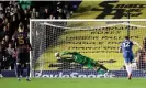  ?? Photograph: Andy Shaw/ProSports/ Shuttersto­ck ?? John Ruddy saves a penalty from Lyndon Dykes.