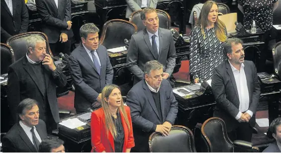  ?? ?? Bloques. Los legislador­es de Juntos por el Cambio intentan que las disputas electorale­s en la coalición no los arrastre a una división.