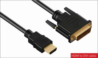  ??  ?? HDMI to DVI cable