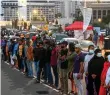  ?? ?? An anti-government protest near President Gotabaya Rajapaksa’s office on Tuesday