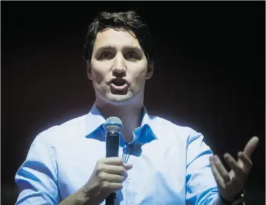  ?? DARRYL DYCK/The Canadian Press files ?? Liberal leader Justin Trudeau’s speech this week attempted to provide a consistent frame for all his future policies.