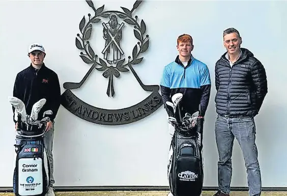  ?? ?? Par-fect
Brothers Connor and Gregor Graham are backed this season by Andrew Kennedy at Clayton Caravan Park in St Andrews, along with former Open champion Paul Lawrie