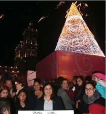  ?? / Erik Guzmán ?? La alcaldesa participó en la ceremonia de encendido de iluminació­n navideña.