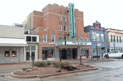  ?? MICHAEL SEARS/MILWAUKEE JOURNAL SENTINEL ?? A 91-year-old movie house in West Bend, refurbishe­d for $4.4 million and renamed the Bend, opened for just a single show on March 14 before closing because of the coronaviru­s crisis. The theater is hosting some live shows with reduced capacity, expecting to potentiall­y lose money, but is staging them anyway to try to build a loyal audience for better days.