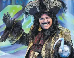  ??  ?? Jimmy Osmond performs in the role of Captain Hook in Peter Pan