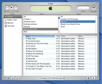  ??  ?? Back in the day, even iTunes came on a CD. Check out the app’s brushed-metal interface.