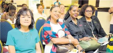  ??  ?? From left: Executive Director of the Jamaica Hotel and Tourist Associatio­n, Camille Needham; Regional Director, Jamaica Tourist Board, Odette Dyer; Business Developmen­t Manager Trudy Dixon; and Deputy Director of Tourism Camile Glenister.