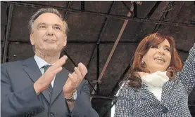  ??  ?? Ex aliados. Pichetto no habla con Cristina, pero evita su desafuero.