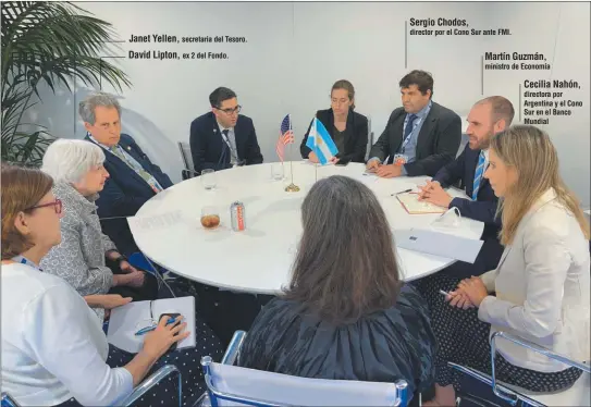 ?? MINISTERIO DE ECONOMÍA ?? “SATISFACCI­ÓN”. La delegación argentina destacó que fue una “muy buena reunión” con Janet Yellen y la comitiva de Estados Unidos.