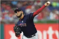  ?? Rich Schultz / Getty Images ?? The Red Sox’s Eduardo Rodriguez delivers against the Phillies in September 2019.