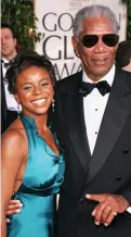  ??  ?? Claims: Morgan Freeman and E’Dena Hines, his step-granddaugh­ter