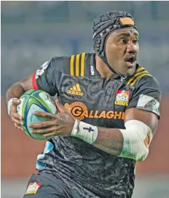  ?? Photo: ?? From left: Fijian-born Chiefs flanker, Pita Gus Sowakula, rookie Blues winger Emoni Narawa and Crusaders’ Manasa Mataele will only play for the Flying Fijians once they complete their Super Rugby contract.