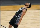  ?? FRANK FRANKLIN II — THE ASSOCIATED PRESS ?? Georgetown’s Jahvon Blair celebrates after making a 3-point basket against Seton Hall in the semifinals of the Big East tournament Friday in New York.