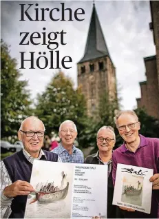  ??  ?? Freuen sich auf die von ihnen mitorganis­ierte Dalí-Schau: (v.l.) Friedhelm Schmidtkor­d, Wilfried Bergfeld, Günter Pott und Heinz-Peter Jaeschke.