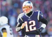  ?? ADAM GLANZMAN/GETTY IMAGES ?? Six is the number of completion­s from Tom Brady after breaking the pocket - the fewest of any starter in the league.