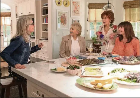  ??  ?? Diane Keaton (from left), Candice Bergen, Jane Fonda and Mary Steenburge­n star in “Book Club.”