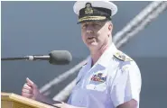  ?? ANDREW VAUGHAN / THE CANADIAN PRESS FILES ?? Admiral Art Mcdonald was named Canada's chief of the defence staff on Jan. 14. He stepped down on Wednesday.