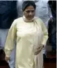  ?? — ASIAN AGE ?? Mayawati at Parliament House in New Delhi on Thursday.