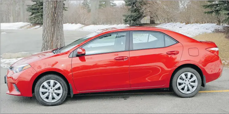  ?? GRAEME FLETCHER/DRIVING.CA ?? The Toyota Corolla LE CVT will be one of the automaker’s models in which the Safety Sense package will be standard in 2017.