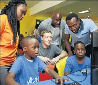  ?? Picture: SUPPLIED ?? During his visit to Lagos, Facebook CE Mark Zuckerberg met young developers and coders and praised their energy and talent. He said he had witnessed a similar drive to the one he had felt when he started Facebook.