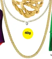  ?? ?? Ring, £36, and 2 X necklaces, Hey Harper, from £44 40g