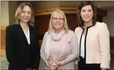  ??  ?? Marie O’ Callaghan (Bank of Ireland), Barbara O’ Sullivan (Barbara O’ Sullivan Shoes) and Sinead Corkery (Manager Bank of Ireland) attended last Friday’s Breakfast Business Briefing.