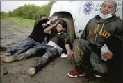  ??  ?? EDUARDO MEJIA, from left, Oney Figueroa Asencio and Antonio Herrera are apprehende­d in Texas.