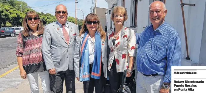  ?? AGENCIA PUNTA ALTA ?? Eduardo Dalmedo, Mónica Fernández, Cristina Etchecopar y Alberto Gómez, estuvieron de visita en la Municipali­dad de Coronel Rosales.