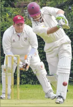  ??  ?? Wye’s Matt Barnes on his way to 78 against Deal Vics