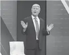  ?? ?? James Austin Johnson plays Donald Trump in the Feb. 3 episode of “Saturday Night Live.”