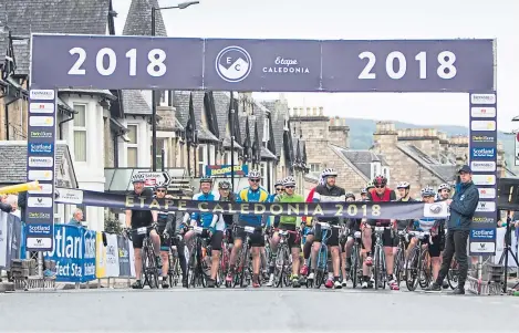  ??  ?? Cyclists at the start of this year’s Etape Caledonia, which has been criticised for the disruption it causes.
