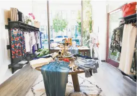  ?? Photos by Maria Veilleux ?? With 41 locations in over 10 states, Scout & Molly opened its first Northern California store, in Walnut Creek, in June. The franchise incorporat­es a number of brands that owner Maria Veilleux chooses from over 500 vendors, with seasonal trends...