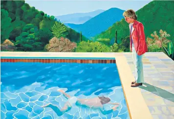  ??  ?? Prize lots: David Hockney’s Portrait of an Artist (Pool with Two Figures), 1972, which may make Hockney the most expensive living artist ever; and, right, Edward Hopper’s Chop Suey, 1929