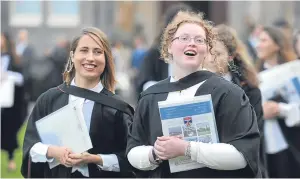  ?? Picture: Kim Cessford. ?? Graduates in St Salvador’s Quad, St Andrews.