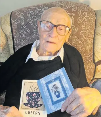  ?? Picture: Submitted ?? Percy Jenkins, a resident of Charlton Kings Care Home, has turned 101