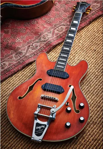  ??  ?? The Eastman features many small updates that aim to provide better playabilit­y and handling than the classic ES-330 design, including the sidemounte­d jack socket