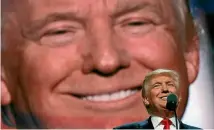  ?? PHOTO: REUTERS ?? Donald Trump accepts the presidenti­al nomination during the final session of the Republican National Convention in Cleveland, Ohio.