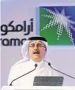  ??  ?? Aramco CEO Amin H Nasser