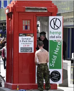  ??  ?? TARDIS TRADER: Chris Mackenzie set up shop in an old police box