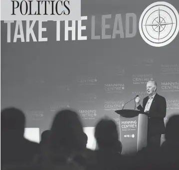  ?? CHRIS ROUSSAKIS FOR NATIONAL POST ?? Preston Manning delivers his opening remarks at the Manning Centre Conference in Ottawa on Friday.