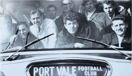  ??  ?? Harry Poole, Stan Steele, Terry Miles and Ken Hancock were among the Vale squad in their memorable 1962 cup run.