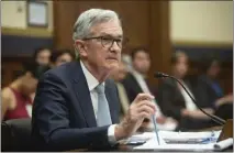  ?? KEVIN WOLF — THE ASSOCIATED PRESS ?? Federal Reserve Chairman Jerome Powell testifies before the House Financial Services Committee last week.