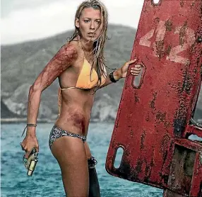  ??  ?? Blake Lively may not get to extend her acting range much beyond frightened and exhausted in The Shallows, but her plight is certainly captivatin­g.