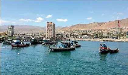  ?? PHOTOS: CAROL TYSON ?? Fishing boats beside the fish market.