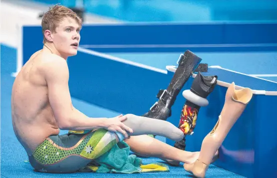  ?? ?? Australia's Timothy Hodge won silver on Wednesday night to add to Australia’s massive Paralympic medal haul in the pool. Picture: AFP