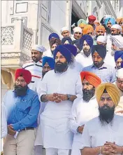  ?? HT PHOTO ?? Punjab cabinet minister Bikram Singh Majithia at the Akal Takht in Amritsar on Wednesday.