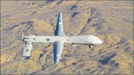  ?? REUTERS FILE ?? The armed drones manufactur­ed by General Atomics, the Indian Air Force (IAF) believes, would help it strengthen its defence capabiliti­es.