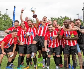  ?? ?? Bitton celebrate winning the 2019 Toolstatio­n Charity Cup